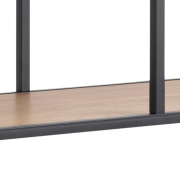 Milford  Bookcase with 1 Drawer and 5 Shelves in Black and Oak