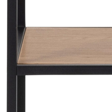 Milford  Bookcase with 1 Drawer and 5 Shelves in Black and Oak