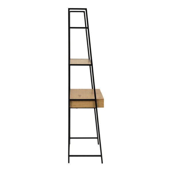 Milford Bookcase with 1 Drawer in Black and Oak | Self Assembly