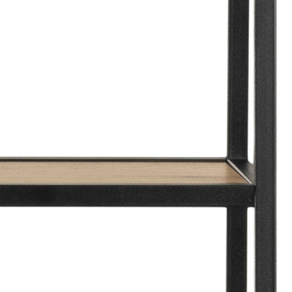 Milford Bookcase with 1 Drawer in Black and Oak | Self Assembly