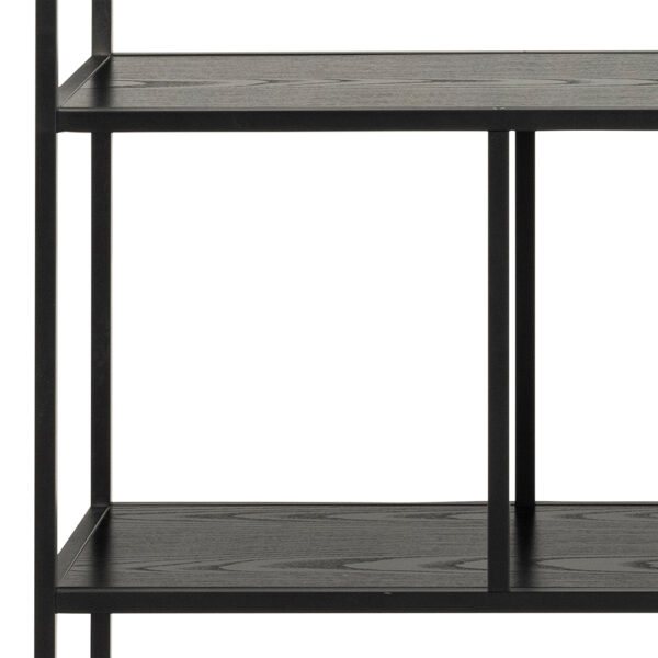 Milford Bookcase with 4 Shelves and 1 Drawer in Black | Self Assembly