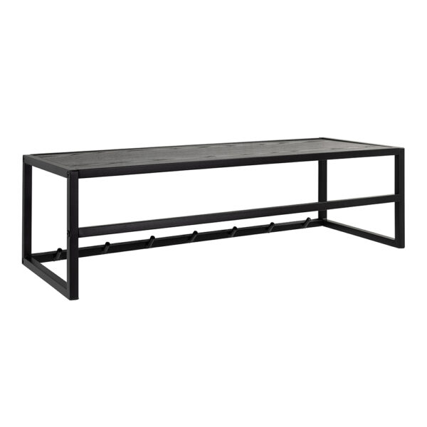 Milford Coat Rack in Black And Oak