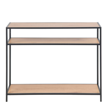 2 Shelves in Black and Oak