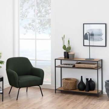 2 Shelves in Black and Oak