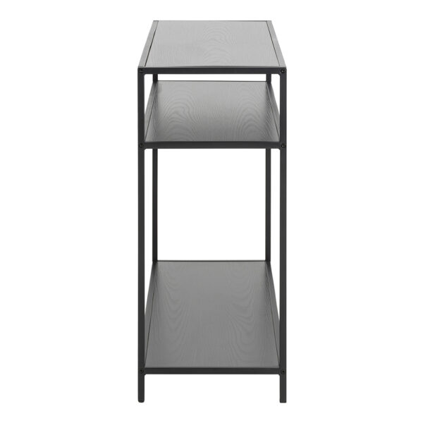 Milford Console Table with 2 Shelves in Black and Oak | Self Assembly