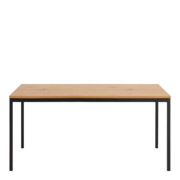 Milford Dining Table in Black & Oak