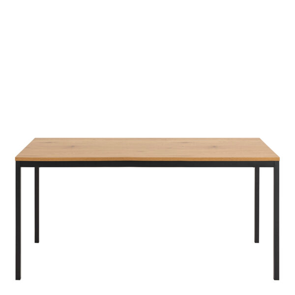 Milford Dining Table in Black & Oak