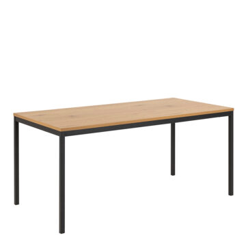 Milford Dining Table in Black & Oak