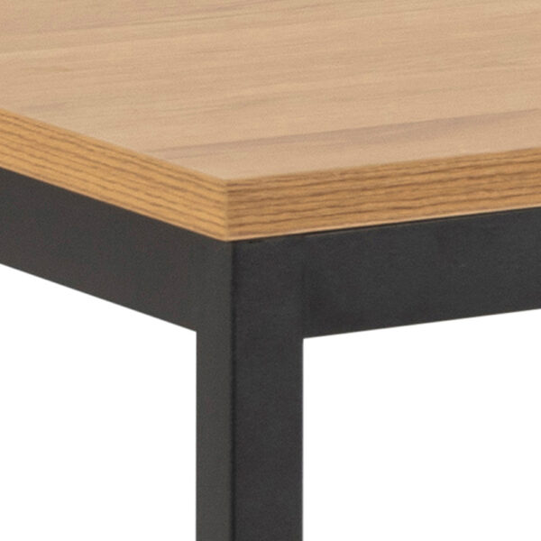 Milford Dining Table in Black & Oak | Self Assembly