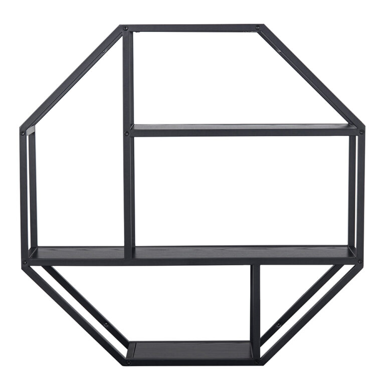 Gallery Detail: Milford Octagonal Metal Wall Shelf In Black