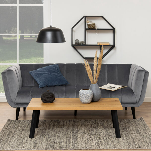 Milford Octagonal Metal Wall Shelf in Black | Self Assembly