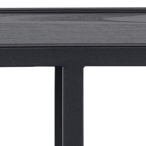 Milford Octagonal Metal Wall Shelf in Black | Self Assembly