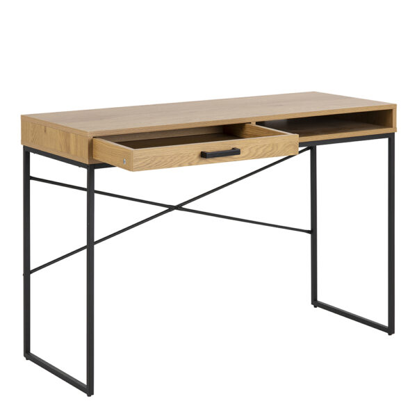 Milford Office Desk with 1 Drawer in Oak | Self Assembly