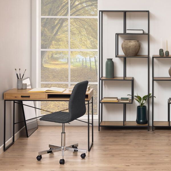 Milford Office Desk with 1 Drawer in Oak | Self Assembly