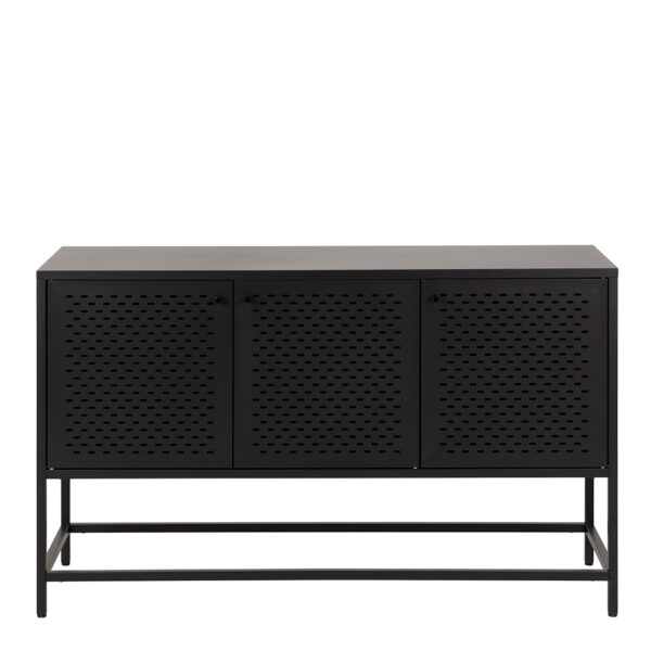 Newland 3 Door Raised Sideboard in Matt Black