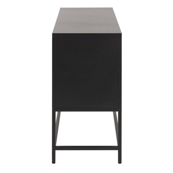 Newland 3 Door Raised Sideboard in Matt Black | Self Assembly