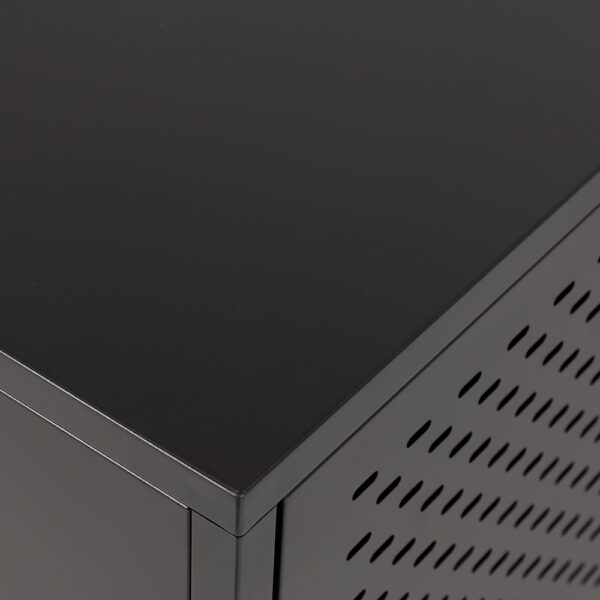 Newland 3 Door Raised Sideboard in Matt Black | Self Assembly