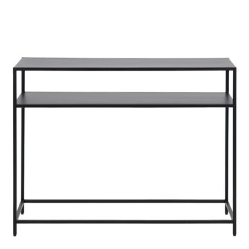 Newland Console Table with Open Shelf in Matt Black