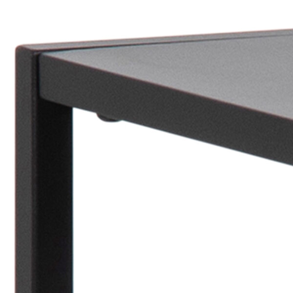 Newland Console Table with Open Shelf in Matt Black | Self Assembly