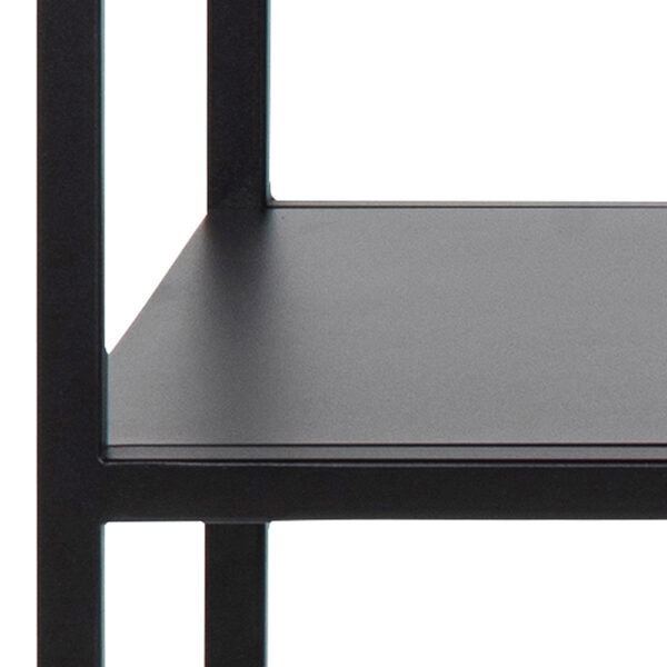 Newland Console Table with Open Shelf in Matt Black | Self Assembly