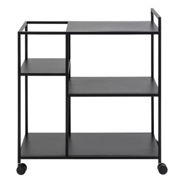 Newland Serving Trolley in Matt Black