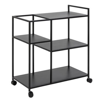 Newland Serving Trolley in Matte Black