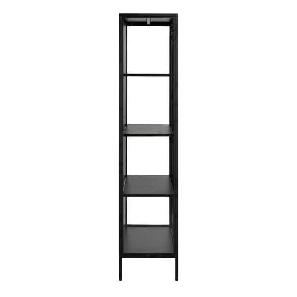 Newland Tall 2 Door Display Cabinet in Matte Black | Self Assembly
