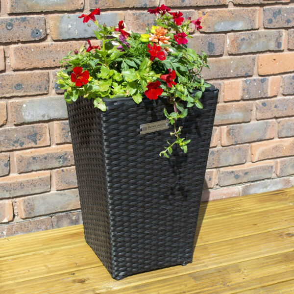 Oakworld Alfresco Square Natural Rattan Planter 2 Pack | Fully Assembled