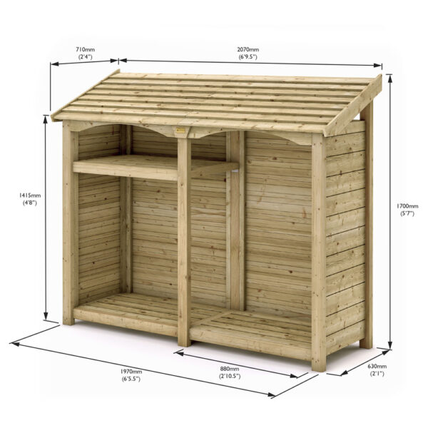 Oakworld Alfresco Premium Heritage Log Store | Assembly Required
