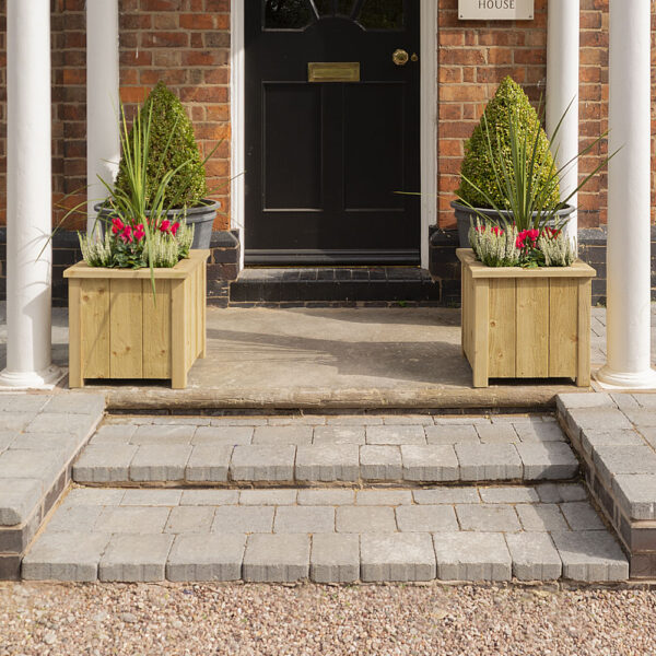 Oakworld Alfresco Premium Heritage Square Planter 2 Pack | Fully Assembled