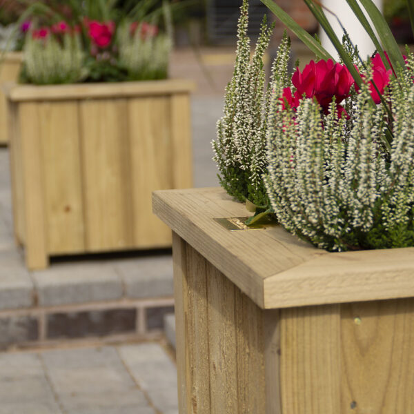 Oakworld Alfresco Premium Heritage Square Planter 2 Pack | Fully Assembled
