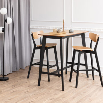 Beige Roxburgh Bar Table in Oak