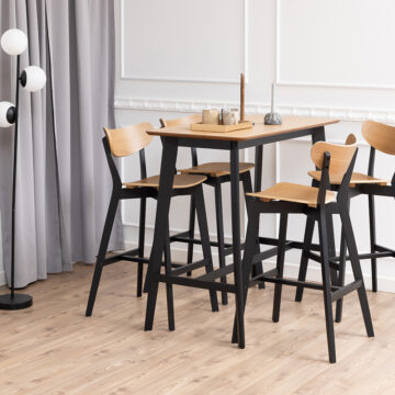 Beige Roxburgh Bar Table in Oak