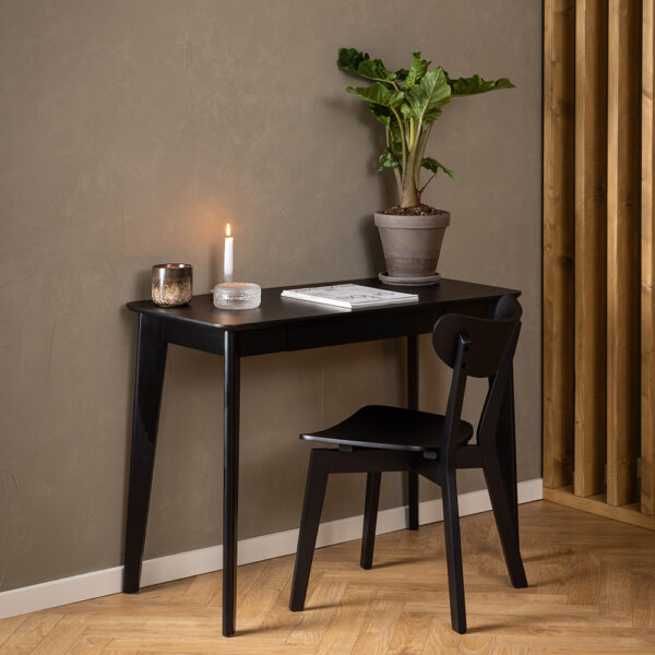 Roxburgh Dining Chairs in Black Set of 2 | Self Assembly