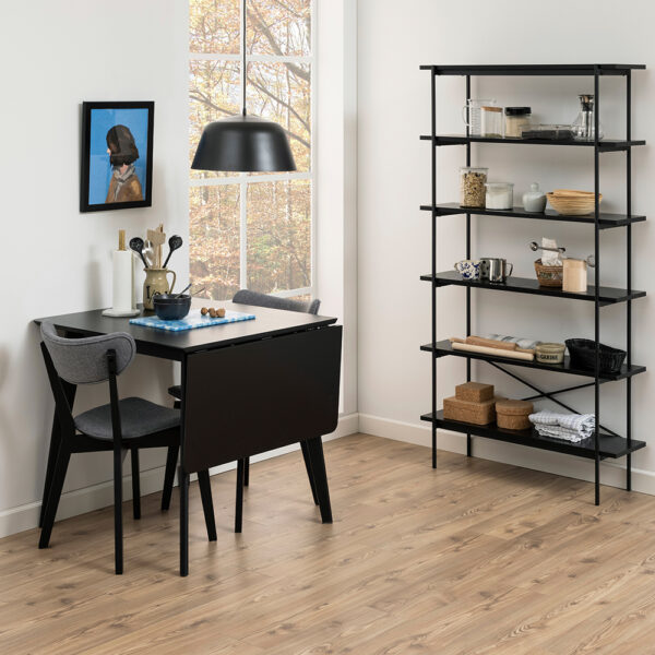 Roxburgh Extending Dining Table 80-120cm in Black | Self Assembly