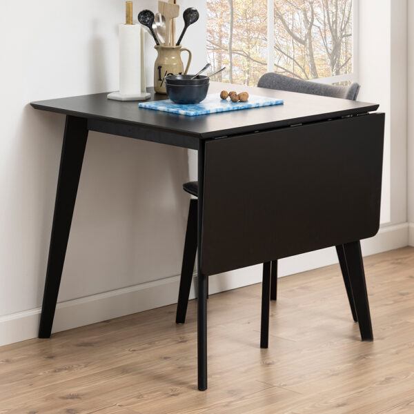 Roxburgh Extending Dining Table 80-120cm in Black | Self Assembly