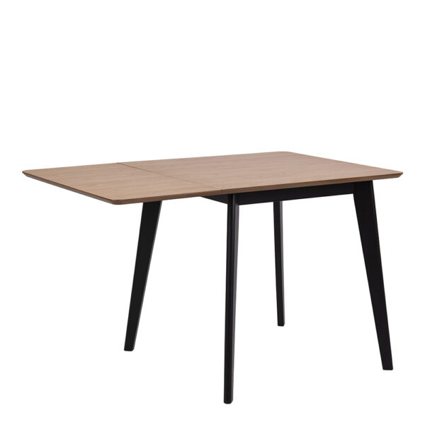 Roxburgh Extending Dining Table 80-120cm in Oak & Black | Self Assembly
