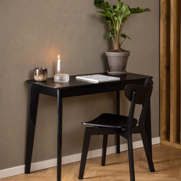 Roxburgh Office Desk in Black | Self Assembly