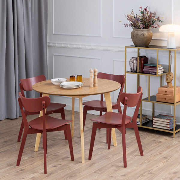 Roxburgh Round Dining Table in Oak 105x76cm | Self Assembly