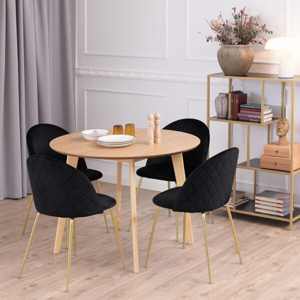 Roxburgh Round Dining Table in Oak 105x76cm | Self Assembly