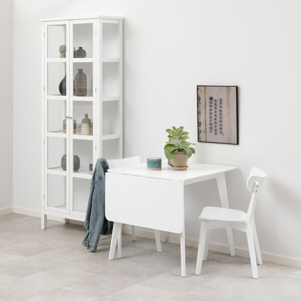 Silver Roxburgh Square Dining Table in White | Self Assembly