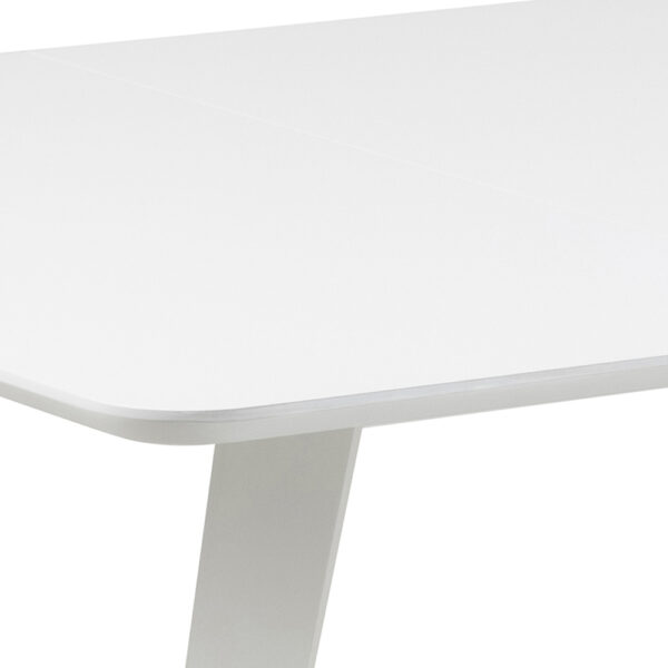 Silver Roxburgh Square Dining Table in White | Self Assembly