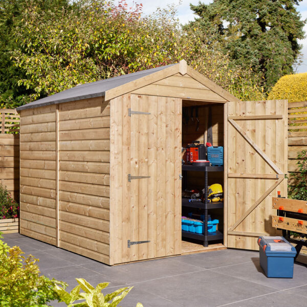 Oakworld Alfresco Apex Shed Double Door | Assembly Required