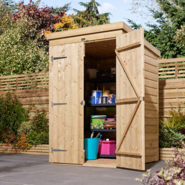 Oakworld Alfresco Pent Shed Double Door
