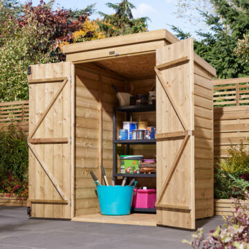 Oakworld Alfresco Pent Shed Double Door