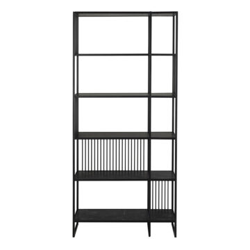 Stirlington Bookcase with 5 Shelves in Black