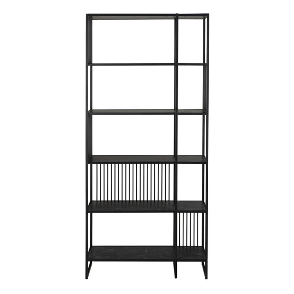Stirlington Bookcase with 5 Shelves in Black