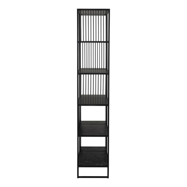 Stirlington Bookcase with 5 Shelves in Black | Self Assembly