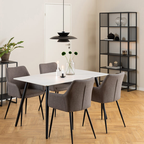Stirlington Bookcase with 5 Shelves in Black | Self Assembly