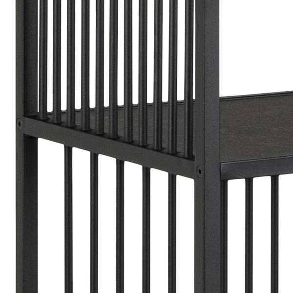 Stirlington Bookcase with 5 Shelves in Black | Self Assembly